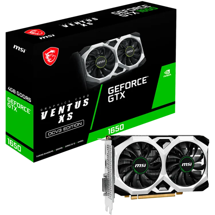Видеокарта NVIDIA GeForce GTX 1650 MSI 4Gb (GTX 1650 D6 VENTUS XS OCV3)-1